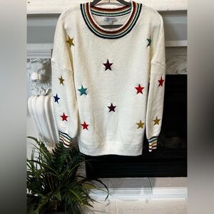 NWOT!!! Cezele Colorful Star Patterned Sweater